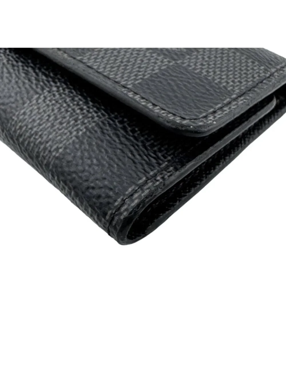 Louis Vuitton Damier Graphite Multicles 6 Key Case Black Leather Key Holder